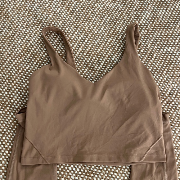 Brown Lululemon Align Athletic Tank and Leggings Set - Picture 3 of 6